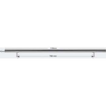 Roestvrij stalen leuning, trapleuning 110 cm - trap leuning rvs geborsteld - met houders - 1100 mm - Multistrobe