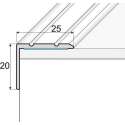 A36 Aluminium hoekprofiel zelfklevend  100 cm X 25 x 20 mm