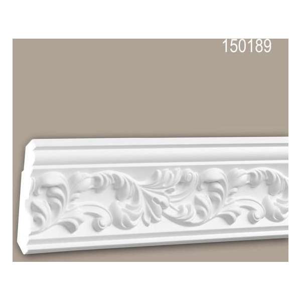 Kroonlijst 150189 Profhome Sierlijst Lijstwerk rococo barok stijl wit 2 m