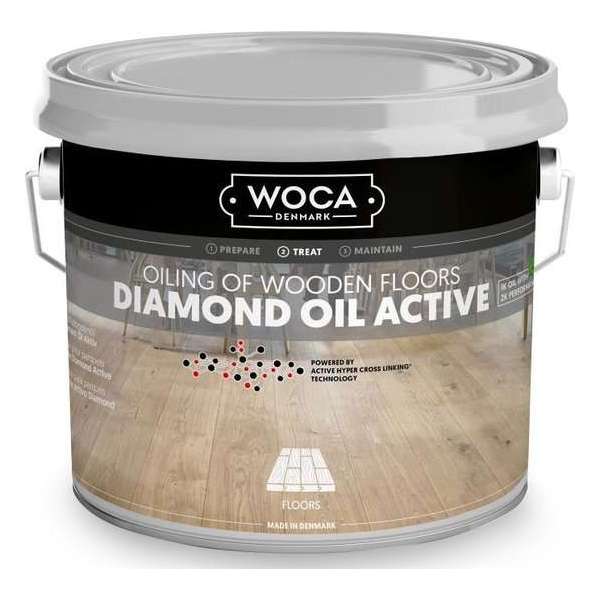 Houten Vloer Olie - Woca - Diamond oil active - Sand Grey - 1L