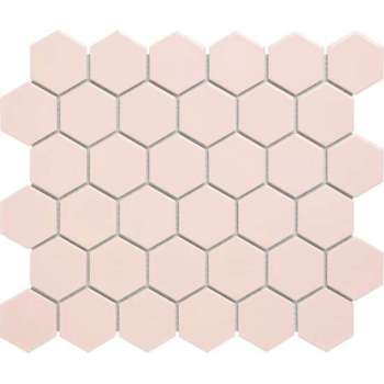 0,91m² - Mozaïek Tegels badkamer en keuken - Barcelona Hexagon Roze 5,1x5,9