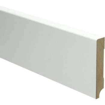 Hoge plinten - MDF - Moderne plint 90x15 mm - Wit - Voorgelakt - RAL 9010 - Per stuk 2,4 m