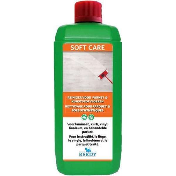 Soft Care - Sterke reiniger - LAMINAAT, PARKET EN KUNSTSTOFVLOEREN - Berdy - 1L