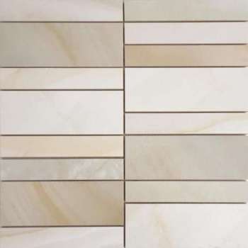 Keramische tegel Tesla Mosaic Parallels Warm 30x30 - Woodson and Stone - beige