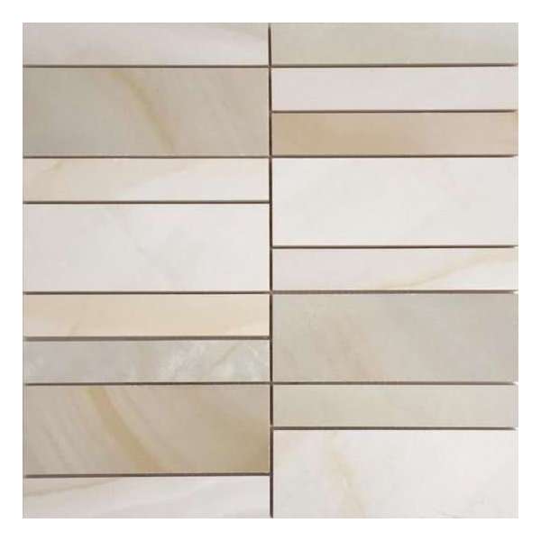 Keramische tegel Tesla Mosaic Parallels Warm 30x30 - Woodson and Stone - beige