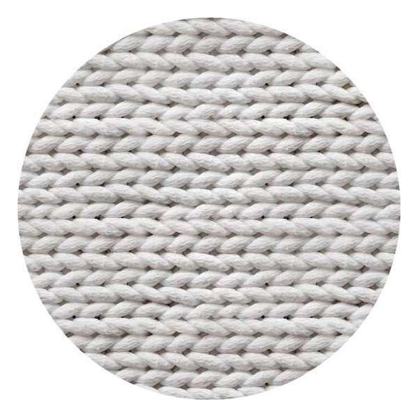 Vloerkleed vinyl rond | Braided Virgin White