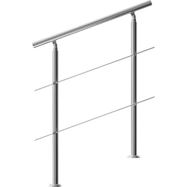 Monzana edelstaal trapleuning 100 cm balustrade - binnen en buiten – leuning