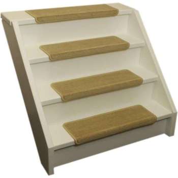 Pakket 15x Elite Soft Licht Beige Rechte Trapmatten 65x22,5x3,5