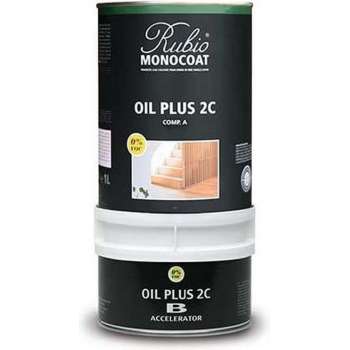 Rubio Monocoat Oil + 2C - comp. A - GOLD / metalen blik 1,3 L Kleur: Walnut / Riga vloeren en kozijnen