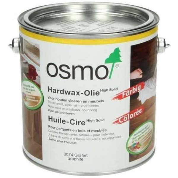 OSMO Hardwax Olie 3074 Grafiet 2,5L | Vloerolie| Parket Olie