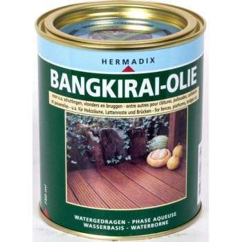 Hermadix Bankirai olie 2,5 liter inc. blokkwast