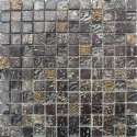 Alfa Mosaico Mozaiek Bonito grijs mix travertine/glas 2,3x2,3x0,8 cm -  Mix, Grijs Prijs per 1 matje.