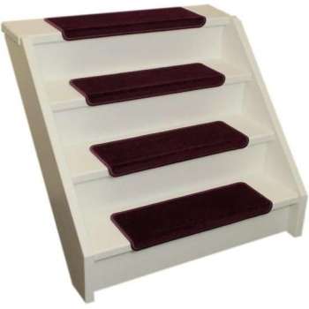 Pakket 15x Elite Soft Aubergine/Paarse Rechte Trapmatten 62x19x3,5