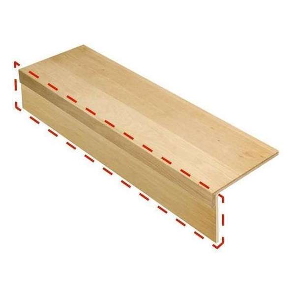 Traprenovatie stootbord | Fineer Eiken | 140 x 16,5 cm