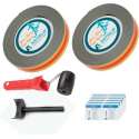 ANTISLIPRUBBERTAPE Antislip trap tape Ronde hoekjes - Doehetzelf set - Beton grijs