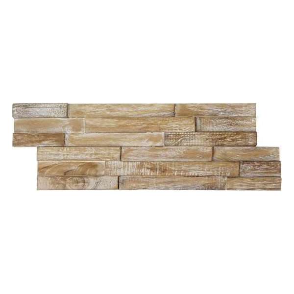 Teak houten mozaïektegels wandbekleding 3D-module -teak-shabby