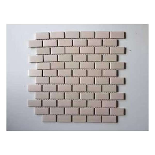 Wand tegelmat 35x33 cm, (25 x 50 mm) à 10 stuks, creme totaal 1,155 m2 per pak