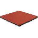 Rubber tegel met EPDM toplaag - 50 x 50 cm - 45 mm - Rood (RAL 3016)