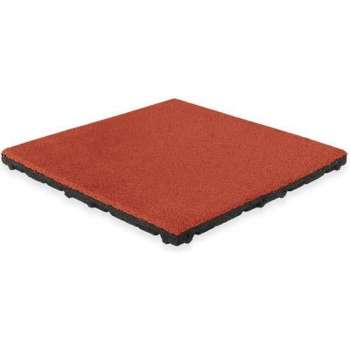 Rubber tegel met EPDM toplaag - 50 x 50 cm - 45 mm - Rood (RAL 3016)