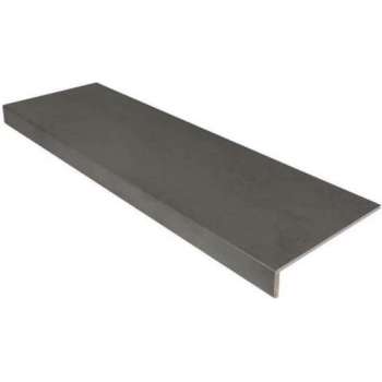 Maestro Steps -* SET VAN 15 TREDEN  ! Traprenovatie - Overzettrede met neus | Laminaat | Betonlook Dark Grey Stone | 130 x 38 cm