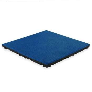 Rubber tegel met EPDM toplaag - 50 x 50 cm - 45 mm - Donker blauw (RAL 5002)