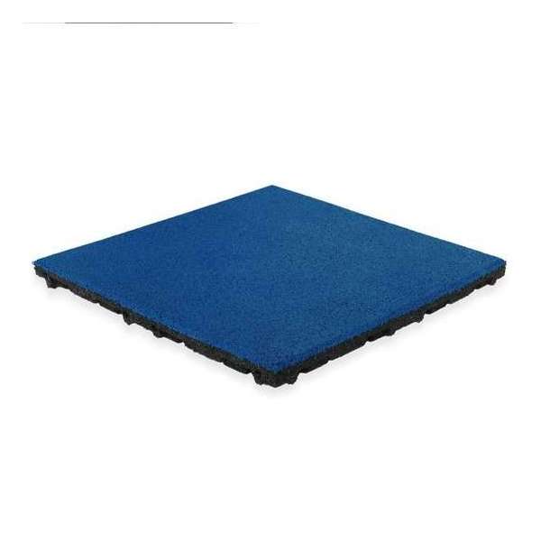 Rubber tegel met EPDM toplaag - 50 x 50 cm - 45 mm - Donker blauw (RAL 5002)