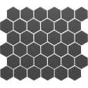 0,91m² - Mozaiek Tegels - Barcelona Hexagon Donker Grijs Mat 5,1x5,9