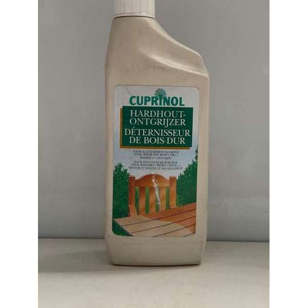 Cuprinol -Hardhout Ontgrijzer-Voor alle hardhoutsoorten(teak,bangkirai,Iroko, eik, reinigt en ontgrijst,.) 750ML