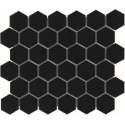 0,91m² - Mozaiek Tegels -  Barcelona Hexagon Zwart 5,1x5,9