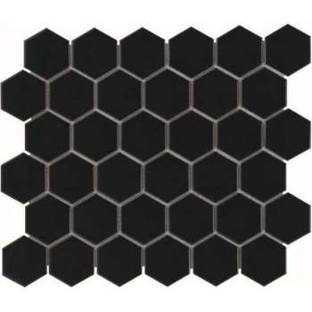 0,91m² - Mozaiek Tegels -  Barcelona Hexagon Zwart 5,1x5,9