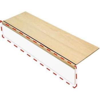 Traprenovatie stootbord (3 stuks) | Laminaat | Wit | 130 x 20 cm