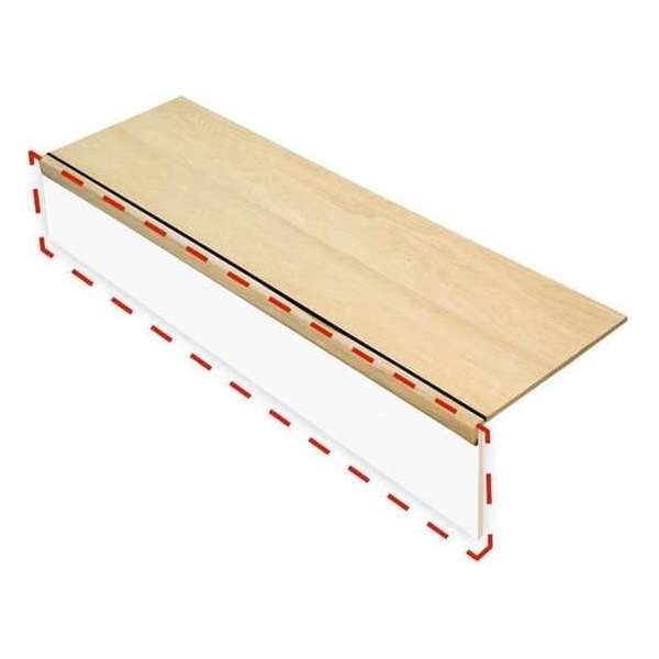 Traprenovatie stootbord (3 stuks) | Laminaat | Wit | 130 x 20 cm