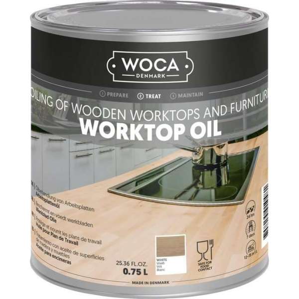 WOCA Werkbladolie Wit - 750 ml