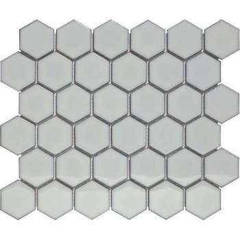 0,91m² - Mozaiek Tegels - Barcelona Hexagon Licht grijs 5,1x5,9