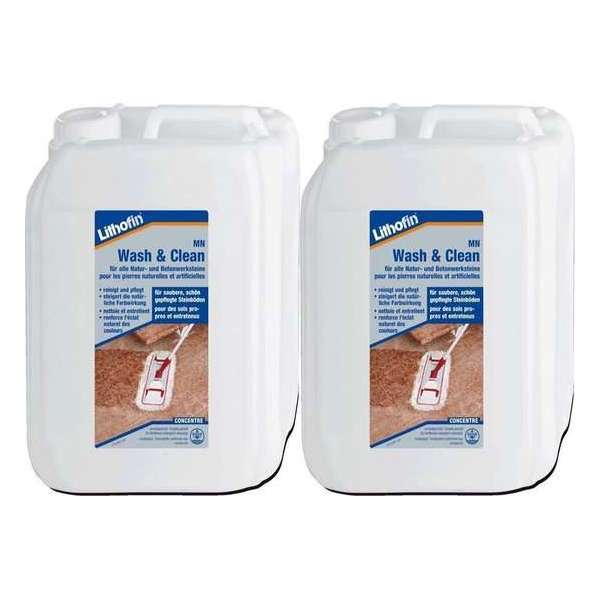 Lithofin MN Voordeelpack - Wash & Clean - Dagelijks onderhoudsproduct NATUURSTEEN - 2 x 5 L