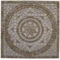 Mozaiek tegel - Medallion - Marmer - 60 x 60cm - bruin beige creme