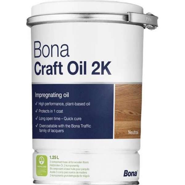 Bona Craft Oil 2K - Dark Grey - Parketolie - 1,25 L