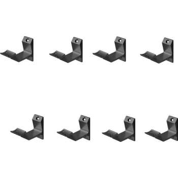 Leuninghouder zwart - Opschroef - Hol zadel  Hermeta - 3542-18 - 8 stuks