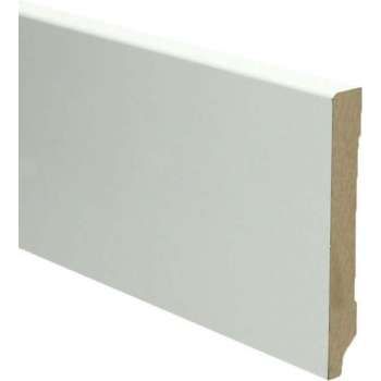 Hoge plinten - MDF - Moderne plint 120x15 mm - Wit - Voorgelakt - RAL 9010 - Per stuk 2,4m