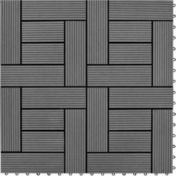 22 st Terrastegels 30x30 cm 2 m² HKC grijs