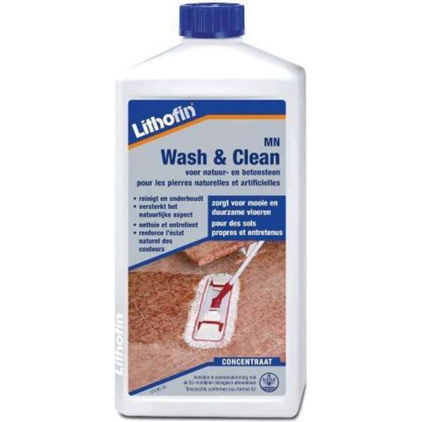 Lithofin MN Wash & Clean 1L - Dagelijks onderhoudsproduct voor Natuursteen en Beton