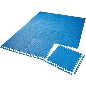 TecTake - Set van 12 beschermingsmatten blauw - 3,8 m2 - 402654