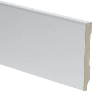 Hoge plinten - MDF - Moderne plint 70x9 mm - Wit - Voorgelakt - RAL 9010 - Per stuk 2,4m