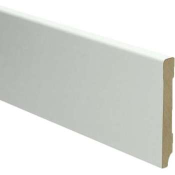 Hoge plinten - MDF - Moderne plint 90x12 mm - Wit - Voorgelakt - RAL 9010 - Per stuk 2,4m