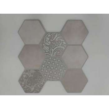 10 pakken (16,6 m2) mozaiektegel Hexagon New Flower 420x440mm Mat Beige