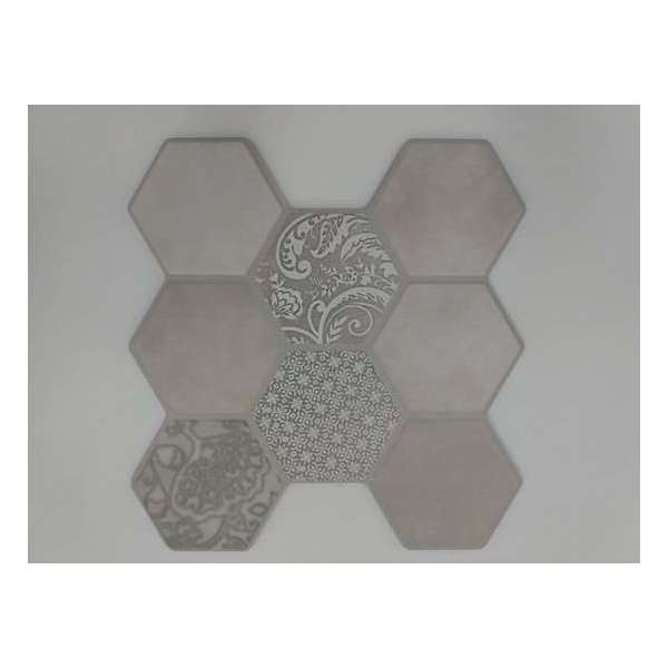 10 pakken (16,6 m2) mozaiektegel Hexagon New Flower 420x440mm Mat Beige