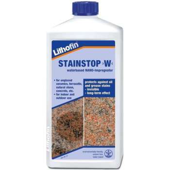 Lithofin - Vlekstop W - Speciale wateroplosbare impregnering UNIVERSEEL (binnen en buiten) - 1L