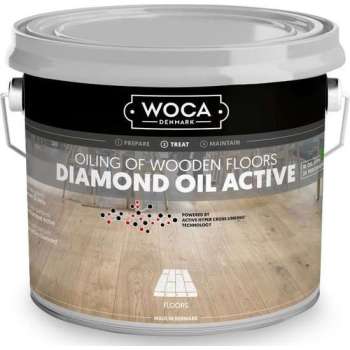 Woca - Onderhoudsolie - Vloerolie - Diamond active - Wit - 2,5L