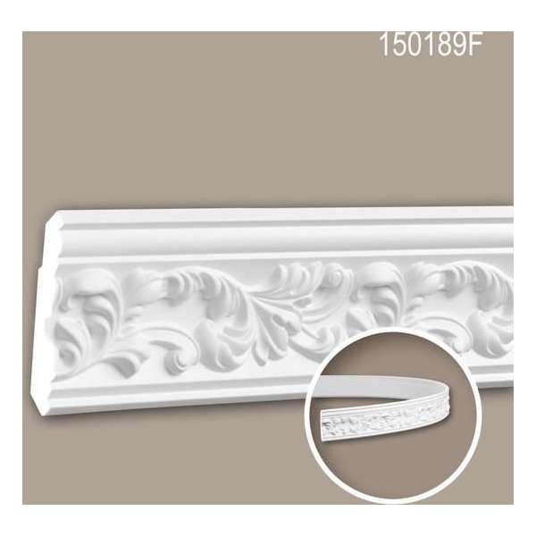 Kroonlijst 150189F Profhome Sierlijst flexibele lijst Lijstwerk rococo barok stijl wit 2 m