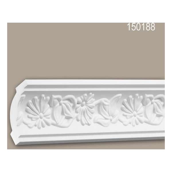 Kroonlijst 150188 Profhome Sierlijst Lijstwerk rococo barok stijl wit 2 m